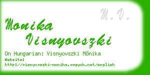 monika visnyovszki business card